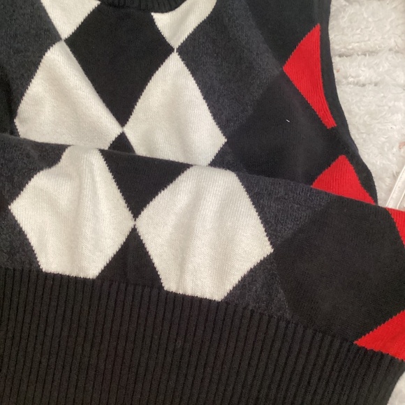 Vintage Izod knit sleeveless mock neck argyle sweater vest - Picture 5 of 5